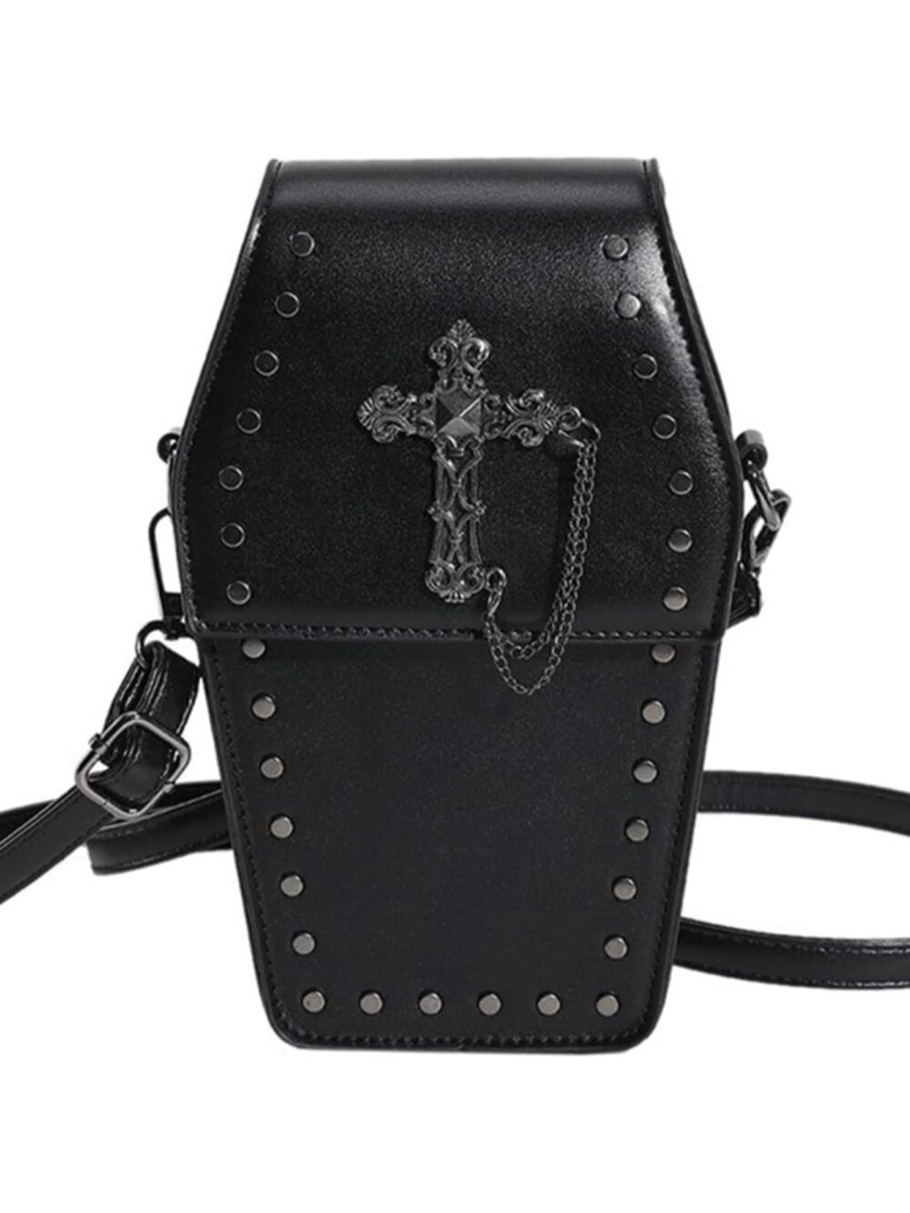 Goth Purse Coffin Halloween Purses Clutch Shoulder Bag Small Crossbody Bag Spook